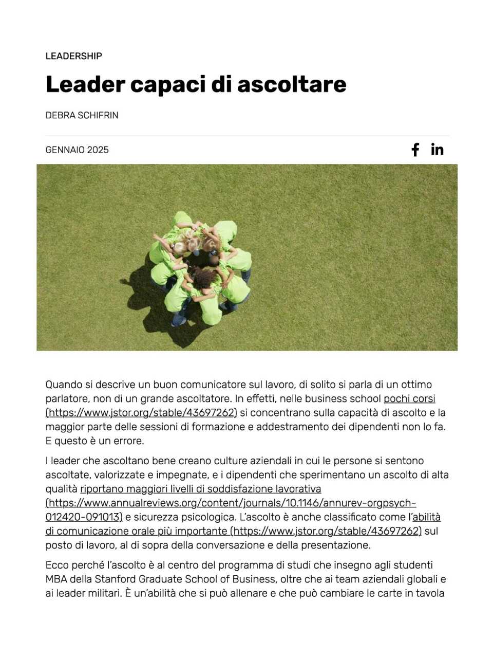 Leader capaci di ascoltare